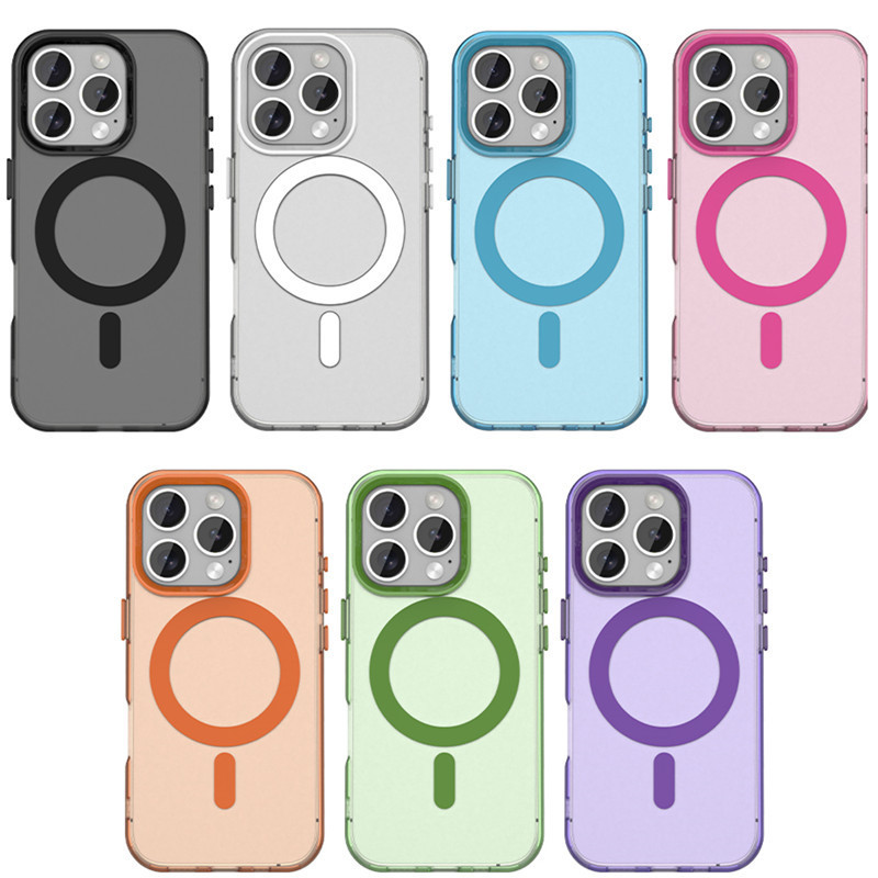 Frosted Skin Magnetic Suction Iphone17 Mobile Phone Case 16E Suitable for Apple 11/15 Semi-Transparent 14/13 Cross-Border 17Air