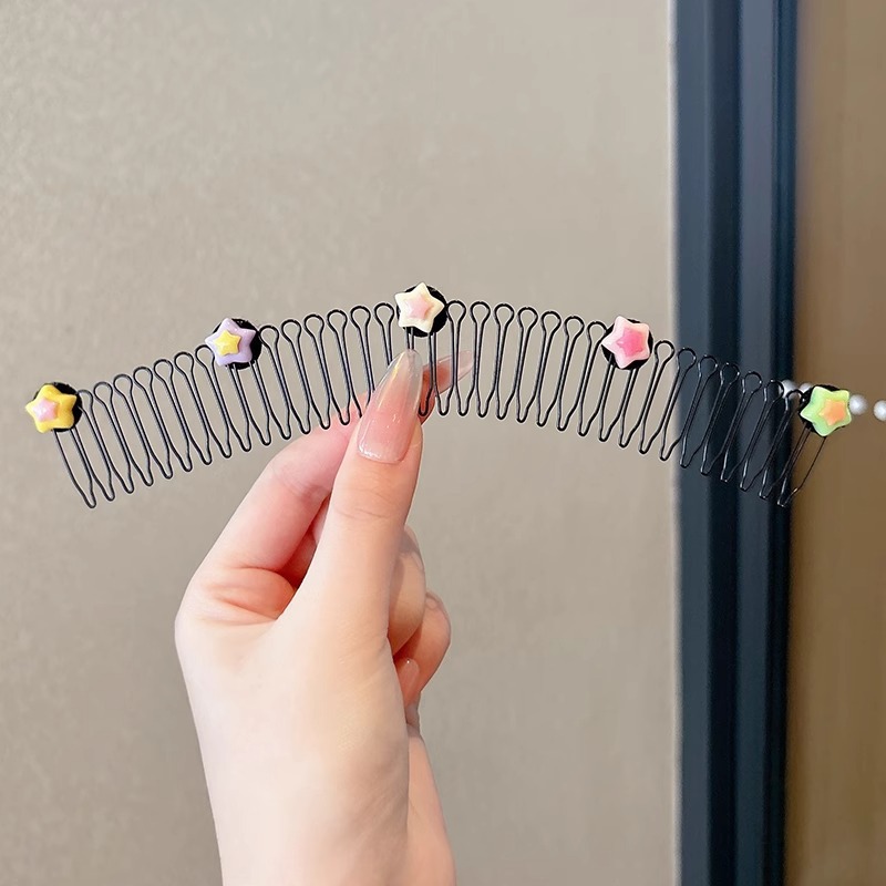 Arteto de acabado de cabello roto para niños niña linda tarjeta de cabello con peine niña bebé flequillo Haila peine horquilla tocado