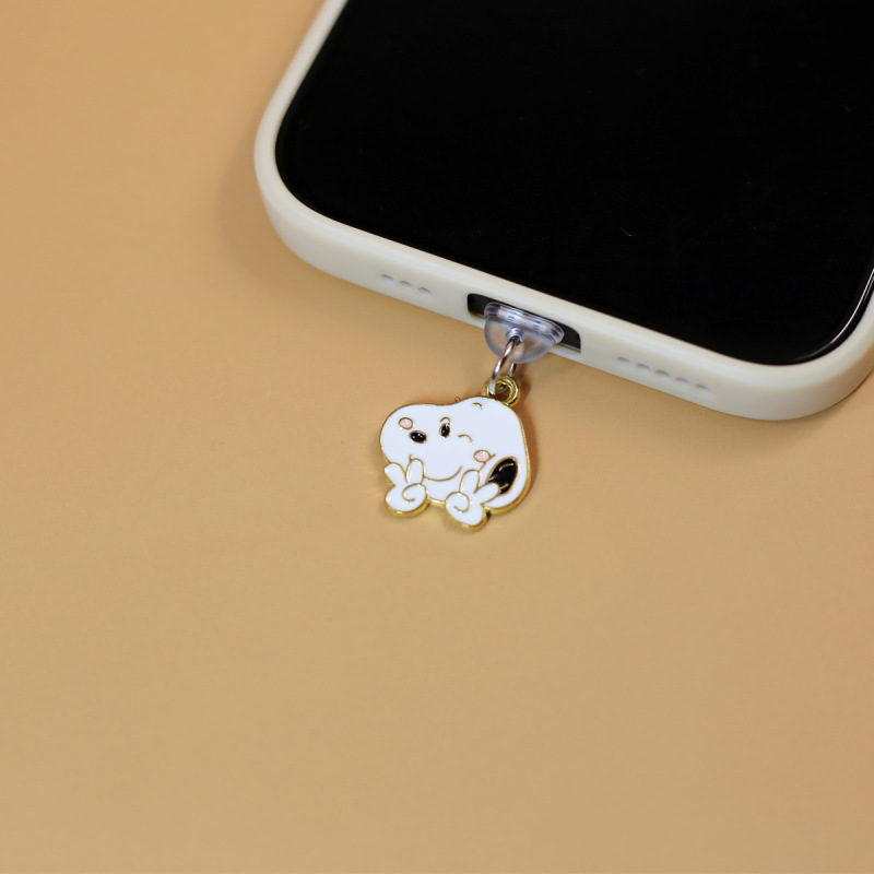 カスタマイズされたかわいい携帯電話防塵プラグプラグチャーム充電ポートダストキャップ携帯電話ペンダント卸売|undefined