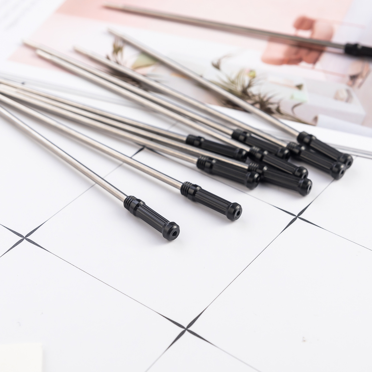 Repuesto de Metal para Bolígrafo Giratorio Metal Escritura Suave Trazo 1.0mm para Bolígrafos Giratorios image 3