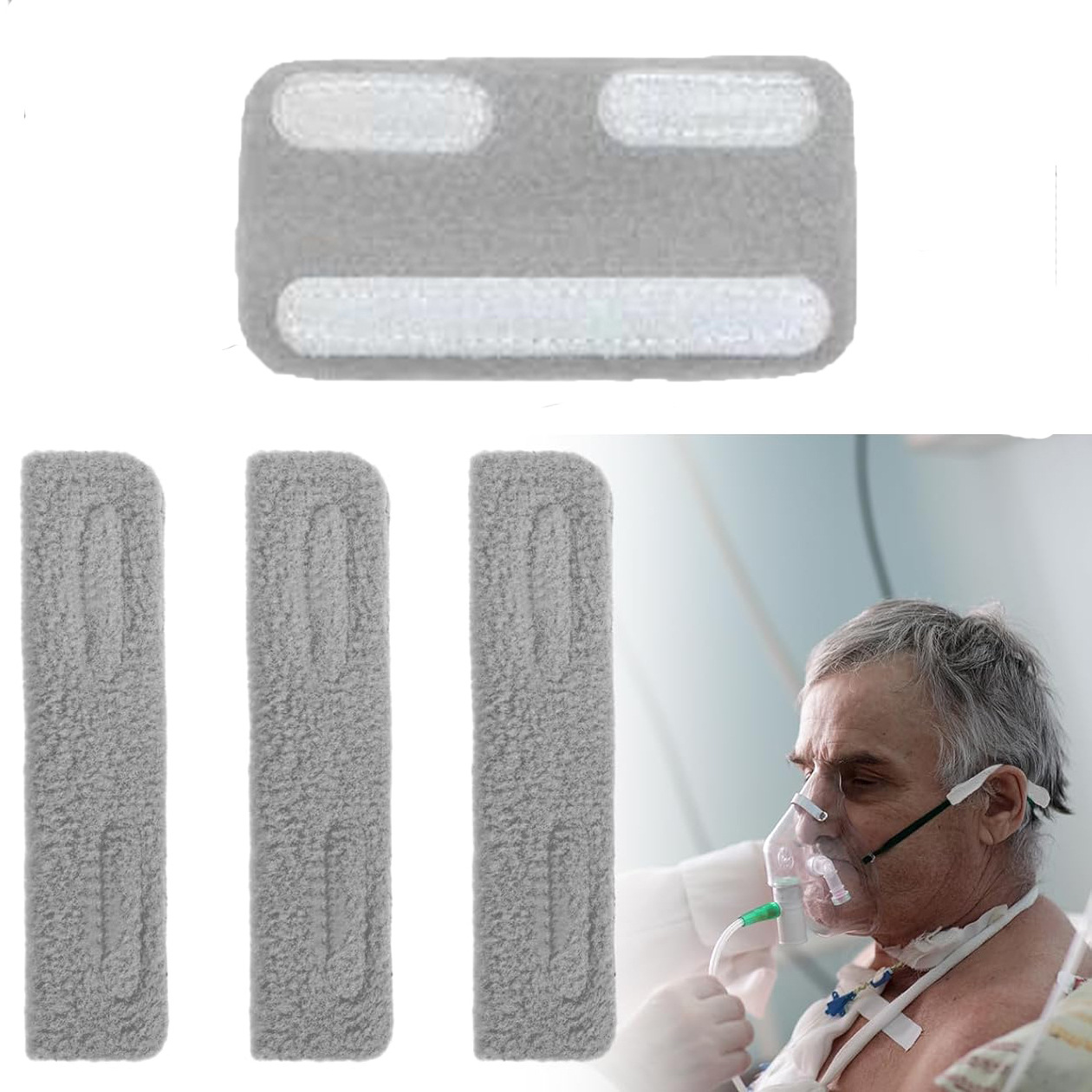 鼻插管耳垫软氧护耳器氧气插管面罩氧气使用者防止脸颊凹陷不适