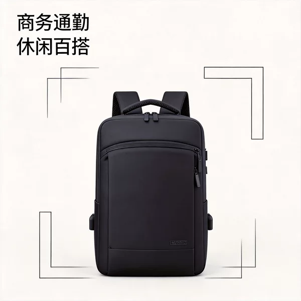Business backpack for men, high-grade waterproof backpack, school bag for college students, suitable for travel, business trips, commuting, and can be printed with text