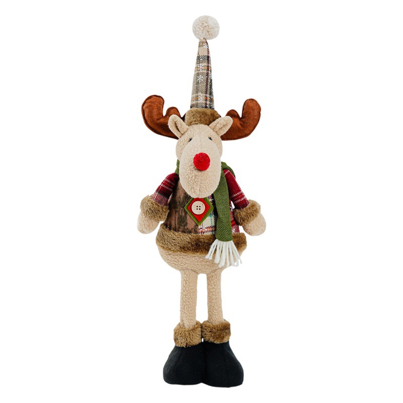 2024 Navidad muñecas de Navidad retráctiles viejos muñecos de nieve alces decoraciones de Navidad regalos de Navidad