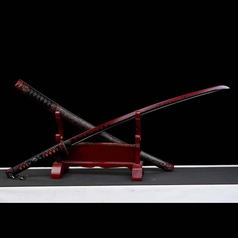 Longquan City Sword Spring Steel Forged Japanese-Style Samurai Blade Hand-Polished Sword for Film and Television Props Cold Weapon Unsharpened Longquan City Sword Spring Steel Forged Japanese-Style Samurai Blade Hand-Polished Sword for Film and Television Props Cold Weapon Unsharpened