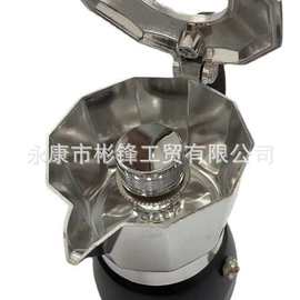 厂家现货批发双阀摩卡壶铝咖啡壶八角壶意式咖啡壶跨境专供定LOGO