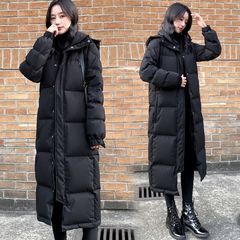 中长款羽绒棉衣棉服女冬新款过膝学生宽松大码加厚棉袄外套面包服