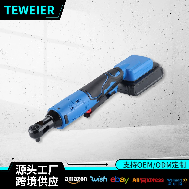 Трансграничный 21 В многофункциональный бесщеточный электрический храповый ключ для внешней торговли зарядный 90-градусный литиевый угловой электрический гаечный ключ