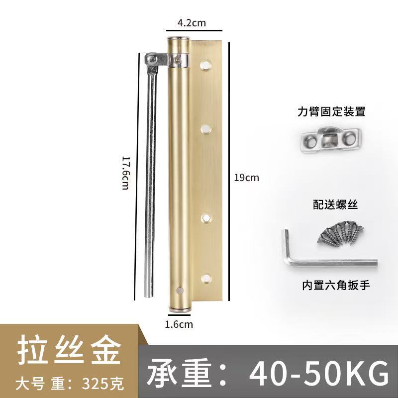 Puerta de hotel Abridor de puertas de acero inoxidable Cerrador de puertas Puerta de madera doméstica Amortiguador silencioso Cerrador automático ajustable image 18