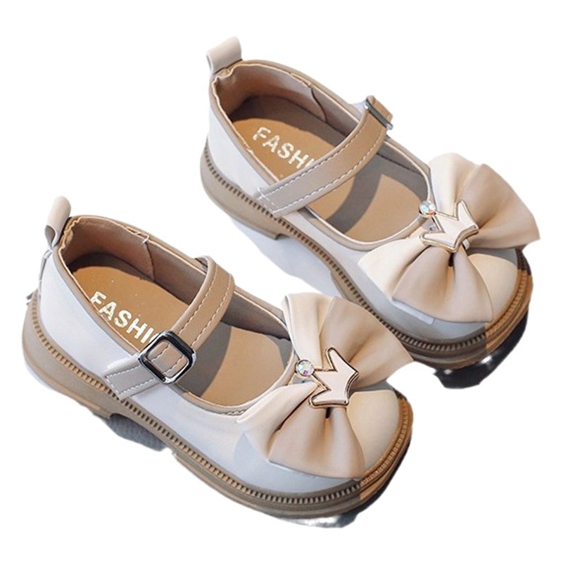 Zapatos para Niñas, Primavera-Otoño 2025, Nuevos Zapatos Infantiles con Suela Suave, Zapatos de Princesa con Lazo, Zapatos Mary Jane de Cuero