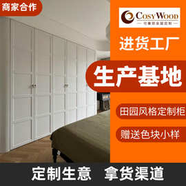 法式奶油风衣家用卧室小户型实木储物简约一门到顶大衣橱