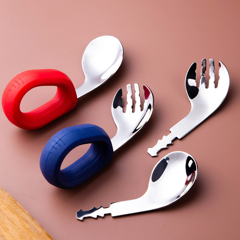316 stainless steel elbow fork spoon semi-finished products 304 children's silver ingot elbow handle fork spoon hardware accessories training spoon fork 316 stainless steel elbow fork spoon semi-finished products 304 children's silver ingot elbow handle fork spoon hardware accessories training spoon fork