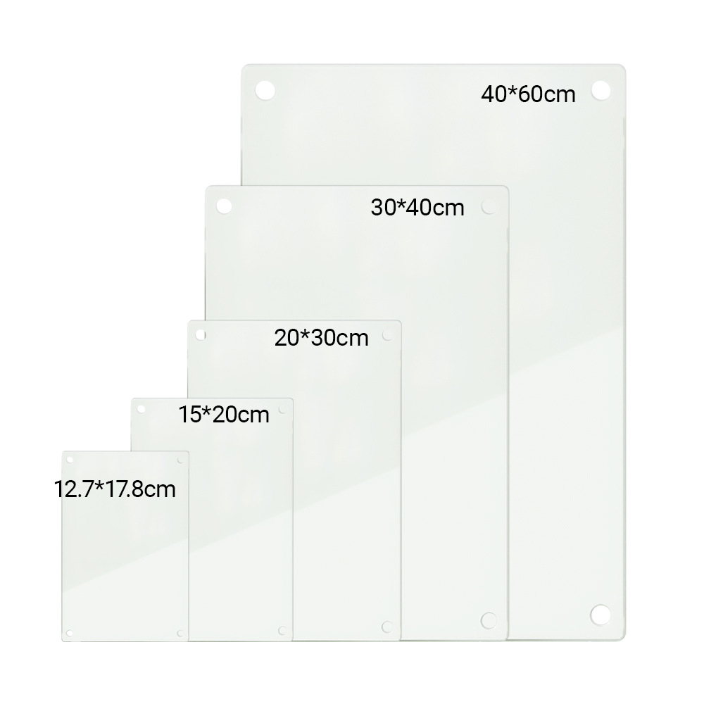 Nuevo marco de imagen de vidrio de transferencia térmica decoración de dormitorio creativa sublimación térmica en blanco marco de vidrio DIY a prueba de explosiones al por mayor