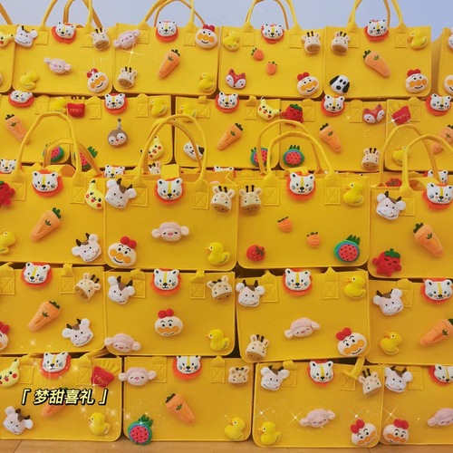 Baby's 100th Day Banquet Return Gift One-year-old Gift Bag Felt Tote Bag Shopping Bag Customized Logo Advertising