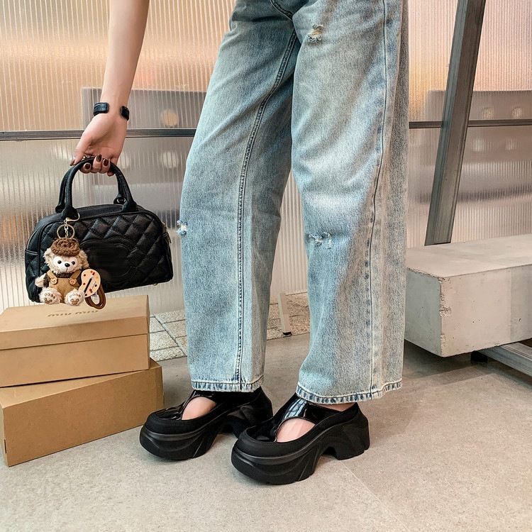 Dép sandal nữ da thật họa tiết da báo đế xuồng cao gót 9 cm — Trang chủ, màu đen, bạc chi tiết 75