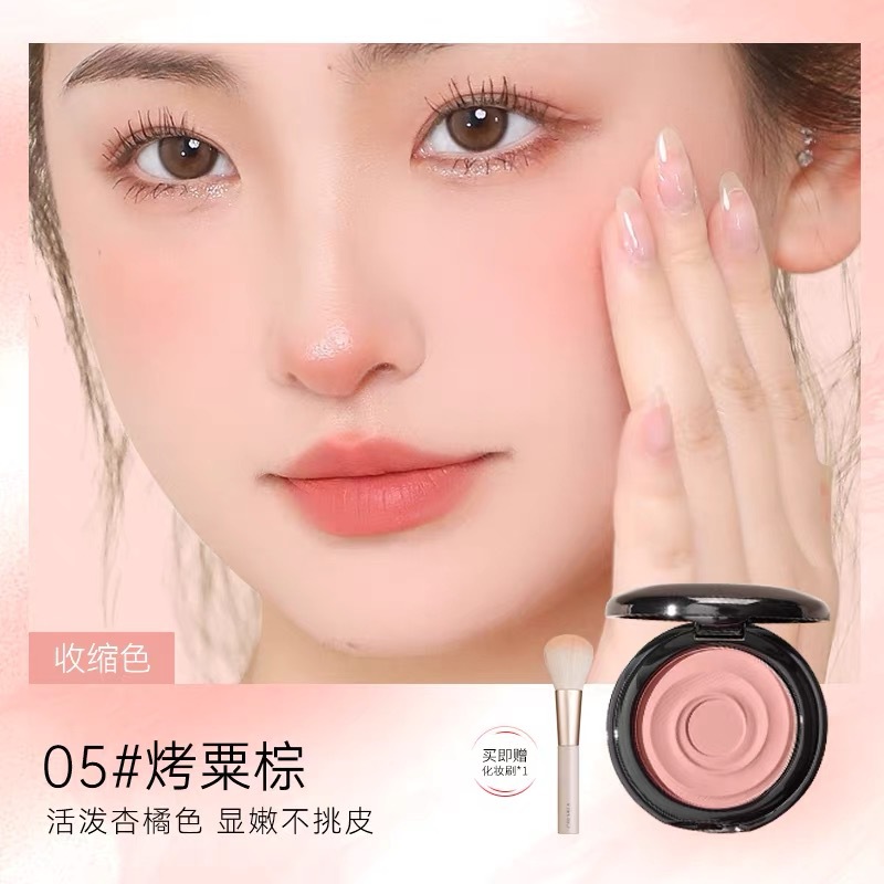 Z05#Kao Chestnut Brown + Blush Brush