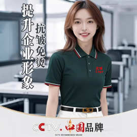 纯棉短袖工作服Polo衫定制T恤工衣厂服文化广告衫订做刺绣印logo