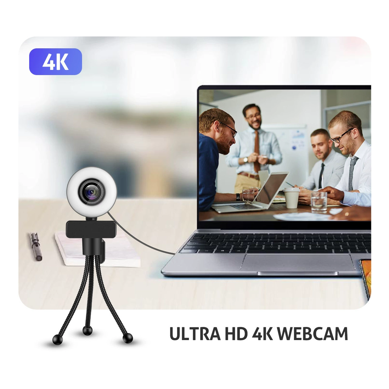 New Music Light Lights beauty 5 million high -definition 4K2K video camera USB live computer network camera