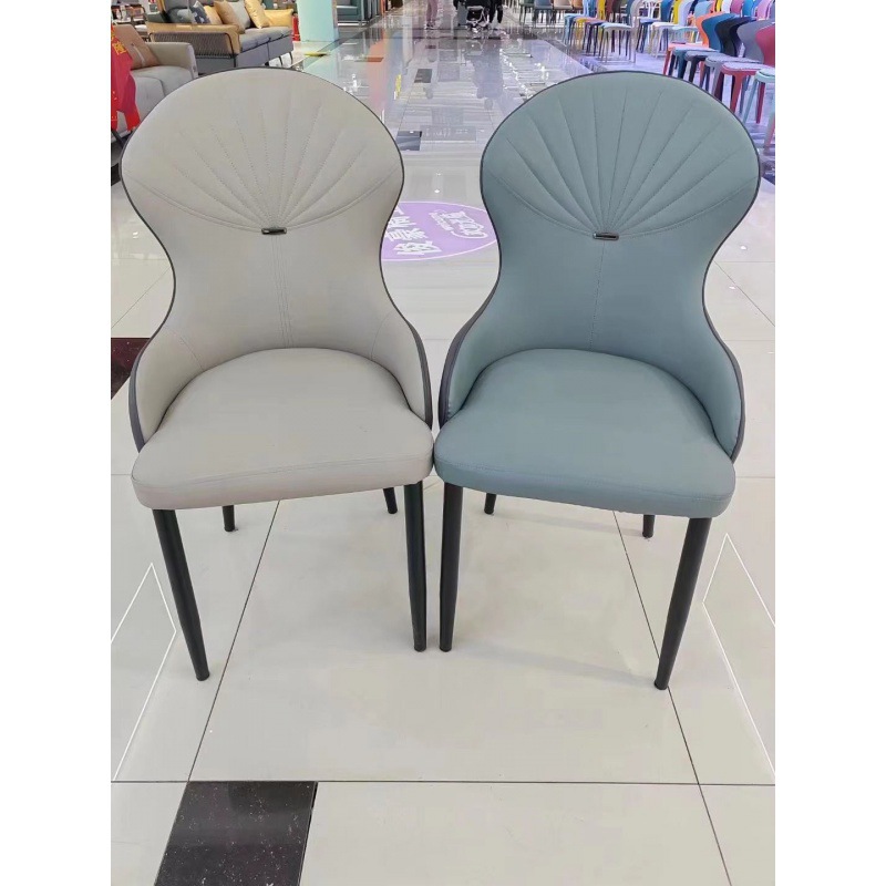 New thickened dining table, household modern simple dining chair, high-end dining chair, backrest, leather leisure internet celebrity chair