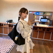 学院风衬衫连衣裙子女早春秋2025新款小个子韩系穿搭法式收腰短裙
