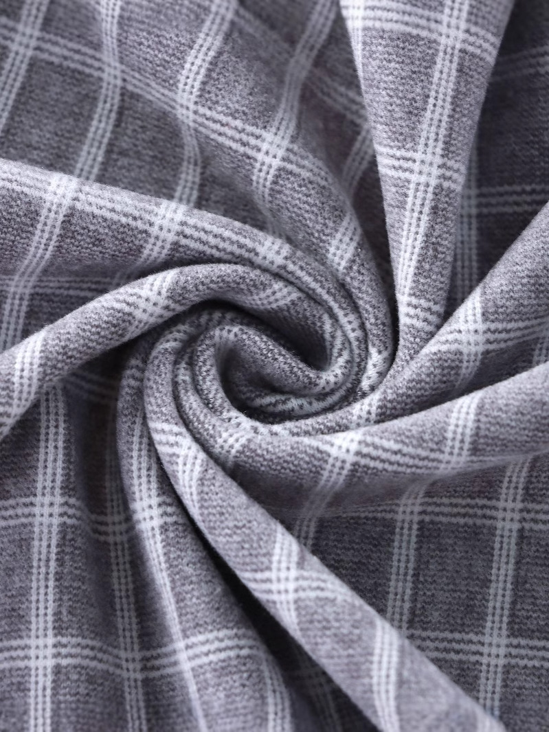 Nuevos productos para niños de otoño y invierno cuadrado de manga larga pijamas sueltos cuadrados de camisa caliente para niños pijamas para el hogar