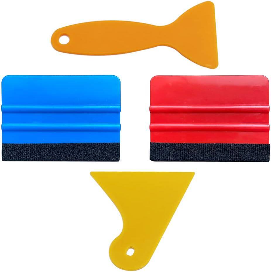 Kit de Herramientas para Vinilado de Coche de 10 Piezas, Plástico con Borde de Fieltro para Coche
