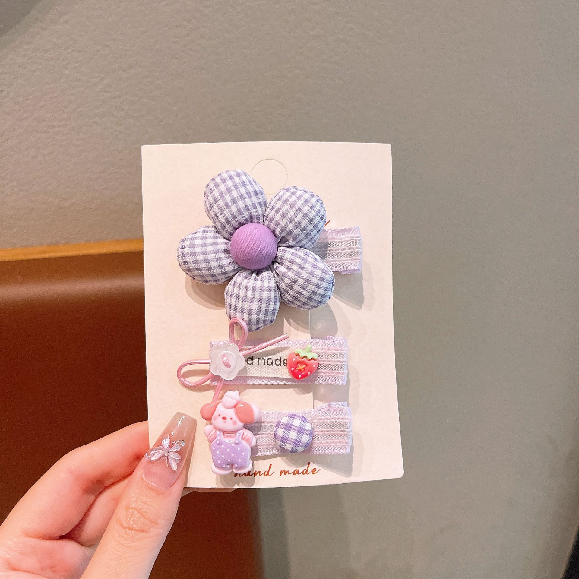 Tejido coreano cuadricado niños flores brocas para el cabello arco brocas para el cabello bebé brocas para el cabello de niñas brocas