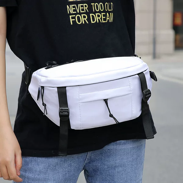 Outdoor Trendy Chest Bag Women's New Fashion Retro Crossbody Bag Large Capacity Casual Tooling Student Mobile Phone Waist Bag
