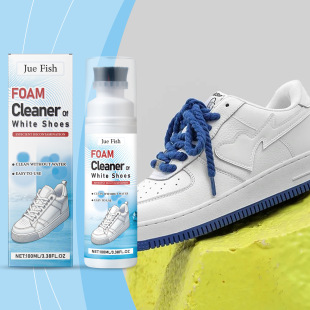 Jue Fish White Shoe Foam Cleaner Cleans White Shoes with Yellow Edges and Stains Without Washing Foam Cleaner