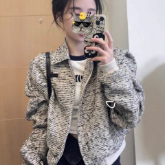 小香风短款外套女春秋2025新款设计高级感小众复古港风chic棒球服