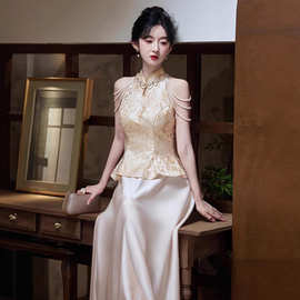 旗袍晚礼服2026新款高级感轻奢小众高端新中式敬酒服新娘晨袍订婚