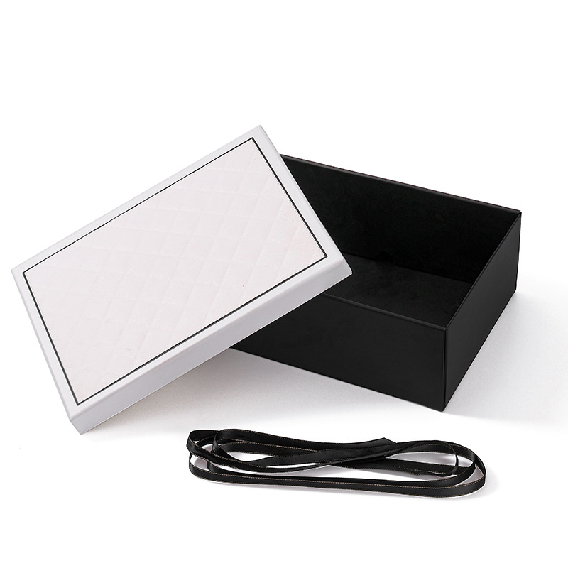 Caja plegable a cuadros con lazo, caja de regalo de una pieza, caja de regalo 520 para fiesta de cumpleaños.