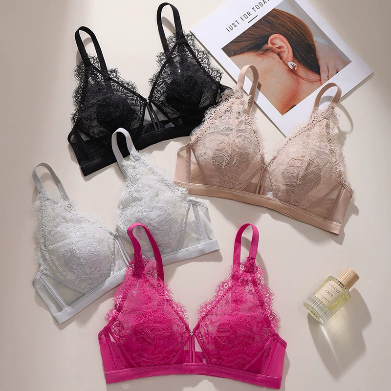 Sexy light and thin underwear for eyelashes, bra top, french style, (Cross-border trading)