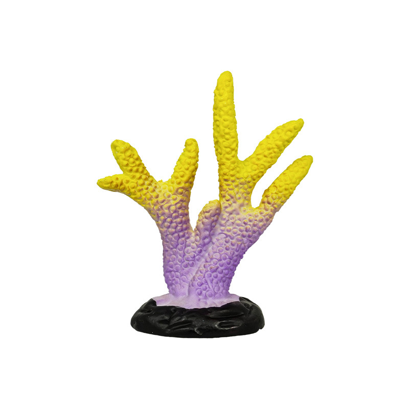 Pecera Underwater World Reef Coral Tree PVC Simulación Mini Pequeño Coral Escenario Decoraciones Explosiva