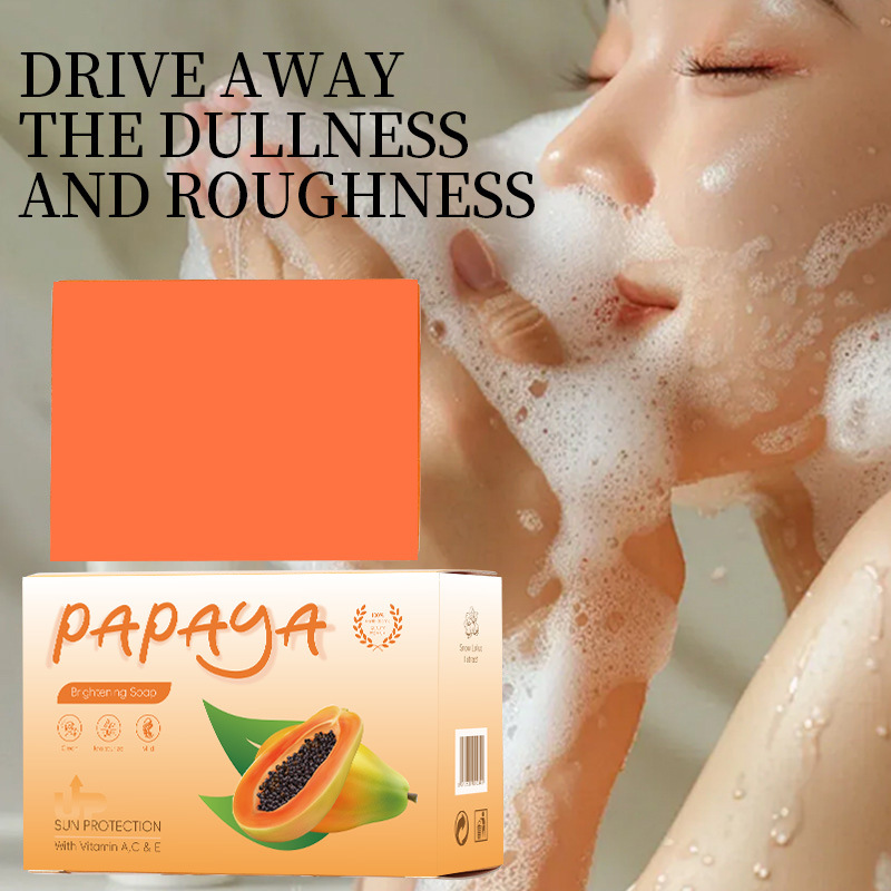 Comercio exterior transfronterizo Europa, América, África Jabón de ácido kójico, limón, jengibre y papaya Jabón artesanal Jabón hecho a máquina Jabón de aceites esenciales Jabón para baño