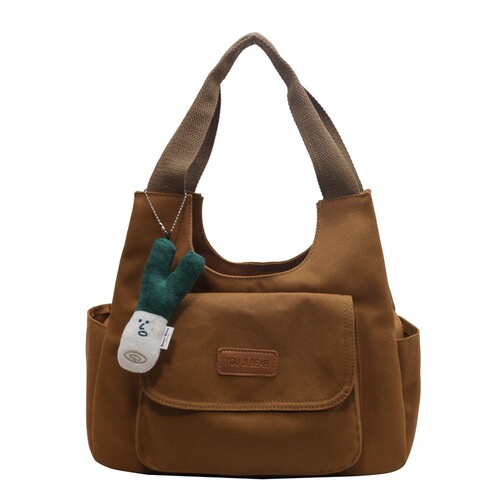 Retro large-capacity shoulder crossbody bag, retro canvas women's bag, European and American style postman bag, large-capacity tote bag for women