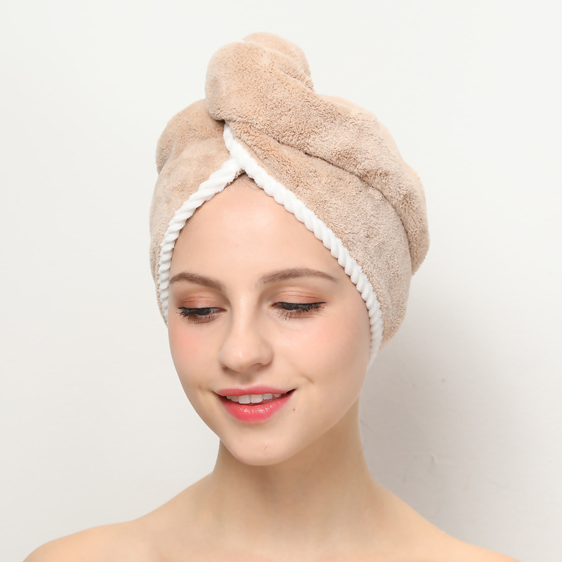 Factory direct shampoo towel lace dry hats water-absorbent bath cap female thick soft gift bag head towel dry towel