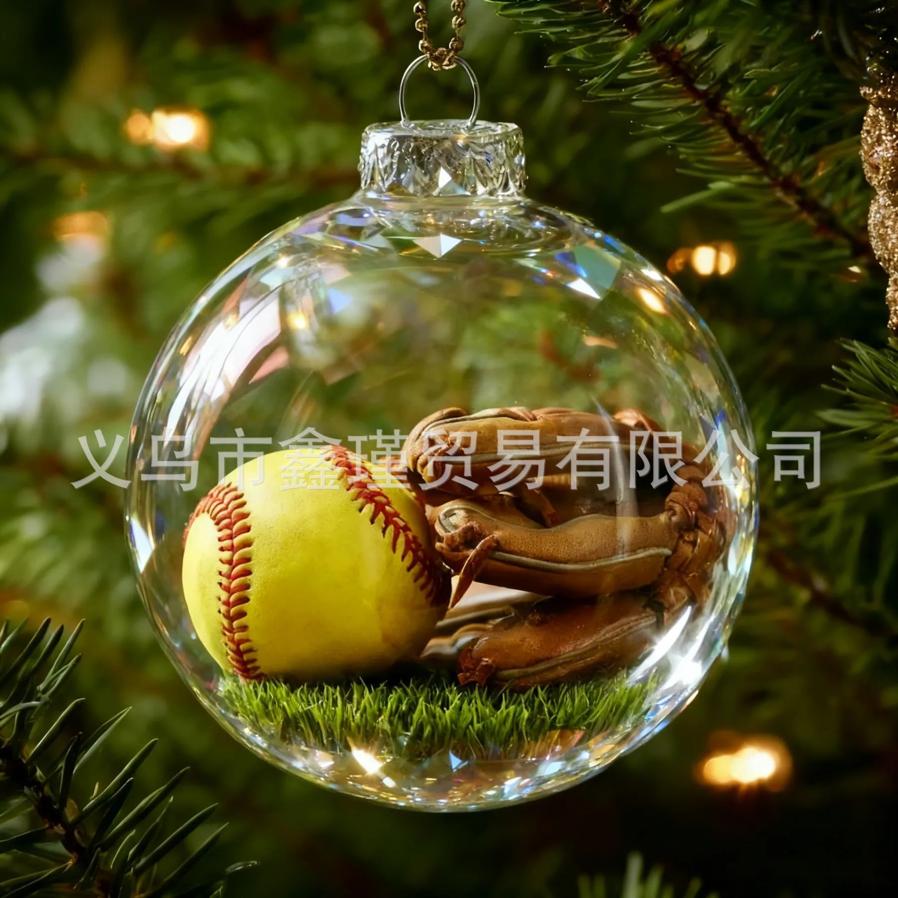 Nuevo transfronterizo Sports Holiday Ornament Navidad acrílico decoración de vacaciones deportivas