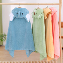 儿童浴巾斗篷 珊瑚绒卡通儿童洗澡连帽浴巾宝宝浴巾抱被现货批发