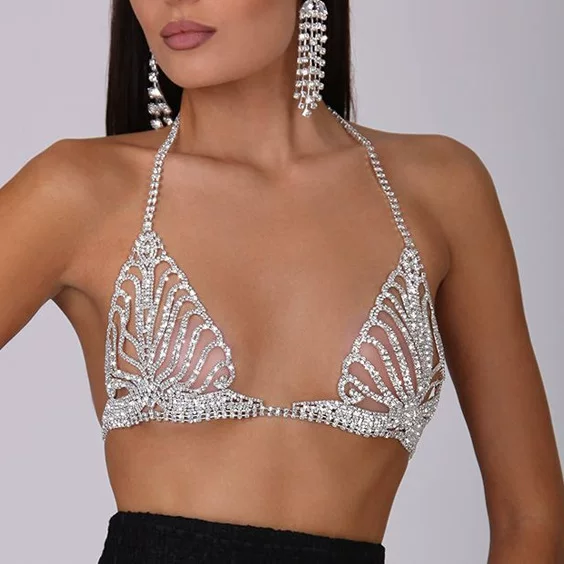Пер Cross-border горя hot bikini sexy body chain European and American nightclub sex rhinestone chest chain female accessories body chain