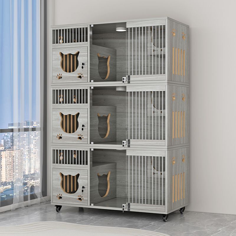 猫别墅猫屋家用室内宠物柜猫舍大自由空间猫咪多层一体猫笼子|undefined