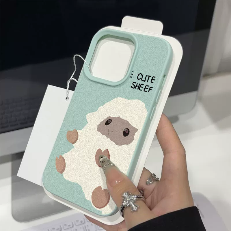 Чехол для телефона (Apple iPhone 15) с рисунком «личи», милый овечка, совместим с iPhone 11–16