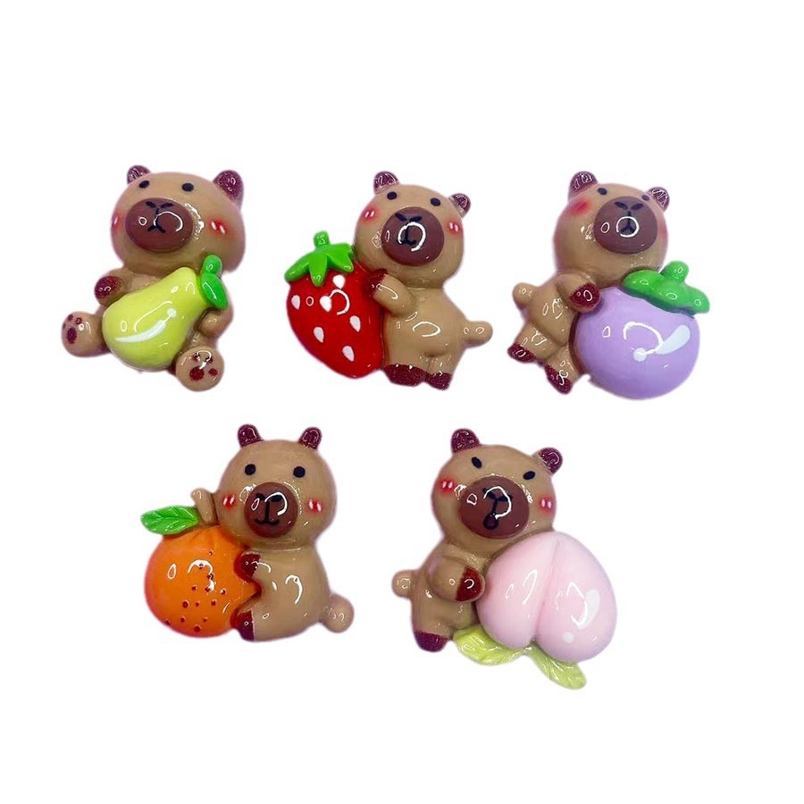 Nuevo cuero de tarjeta de dibujos animados, accesorios de resina de bricolaje de frutas, pegamento de crema, parche de carcasa para teléfono móvil, hebilla de zapatos, accesorios para el cabello, parche para refrigerador