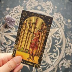 金箔塔罗牌跨境外贸tarot全套彩印塑料防水桌游卡牌说明书
