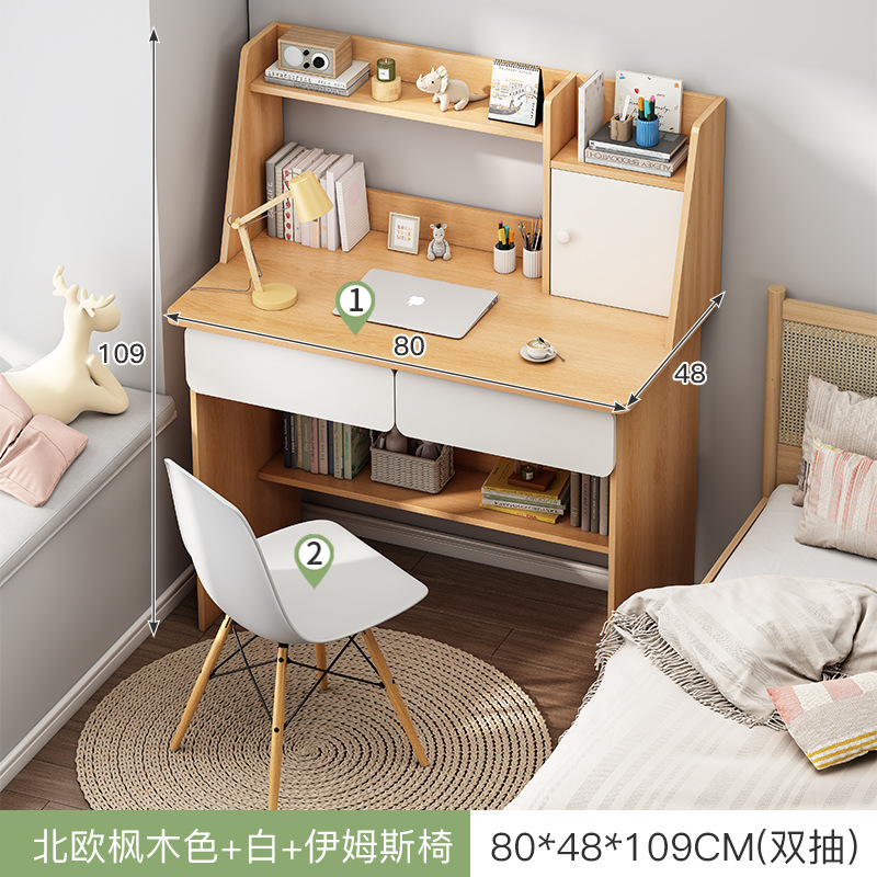Escritorio de la computadora escritorio del hogar Escritorio de oficina con cajón simple chica moderna dormitorio estudiante Escritorio de escritura y aprendizaje