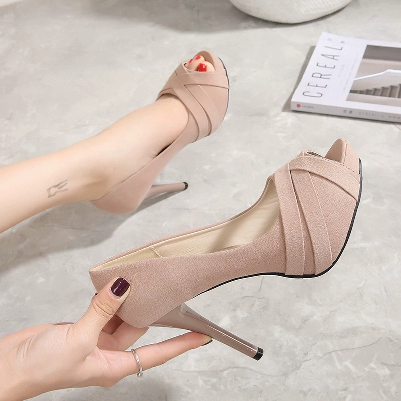 2019-2 10 см Женская обувь на высоком каблуке-шпильке Водонепроницаемая платформа профессиональная обувь Женская мода универсальная женская обувь