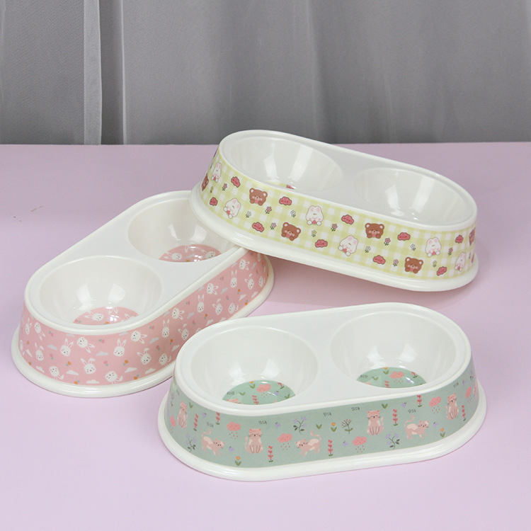 ペットの碗の犬のメラミンの碗のペットの双碗の犬の碗の猫の碗の猫の水の鉢の食器犬の食事の鉢のペットの用品の犬の碗の鉢|undefined
