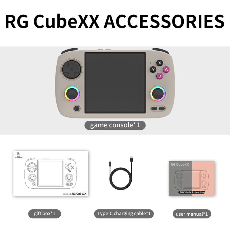 ANBERNIC安伯尼克RGCubeXX横屏版Linux掌机游戏机双摇杆复古风|undefined