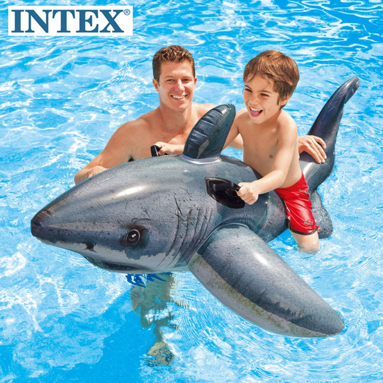 INTEX 57525 Realism Shark Mounts children Aquatic inflation Toys Swimming Yong Ju Horse toys