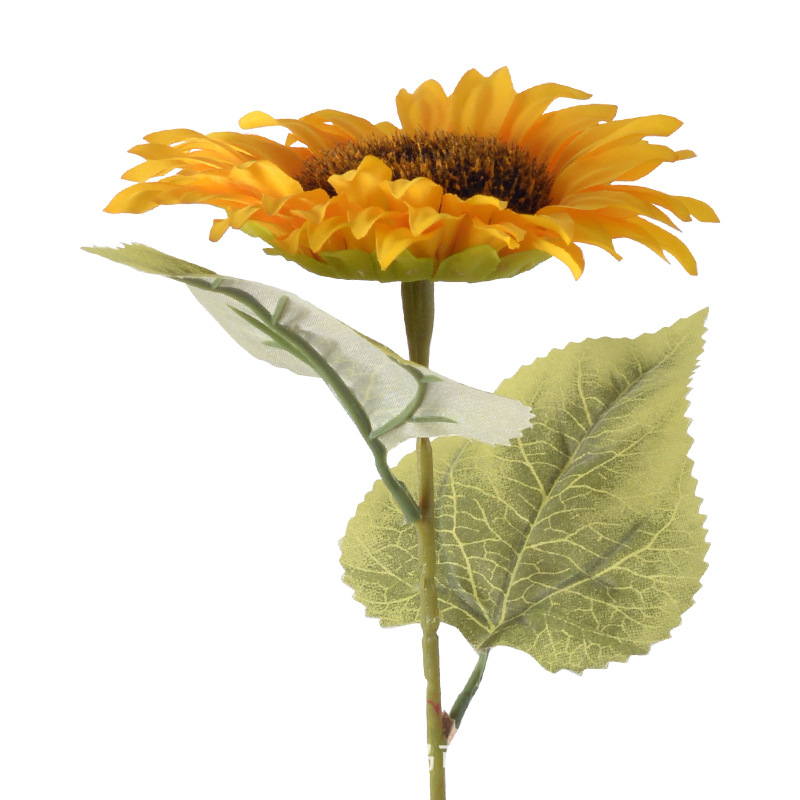 Flores de girasol de estilo europeo decoración de sala de estar de flores falsas de sol flores artificiales al por mayor