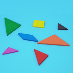 DIY Tangram Fun Early Education Wooden Handcraft Assembly Kindergarten Science Project Children's Experiment Toy